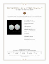 0.88 Ct.Tw.Total Carat Weight Multi Color Cabochon White Opal (Light Opal) Pair from Australia Scan Report