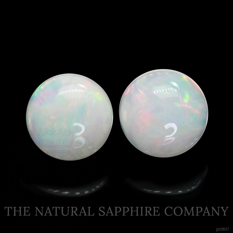 0.88 Ct.Tw. Multi Color Cabochon Opal Pair from Australia