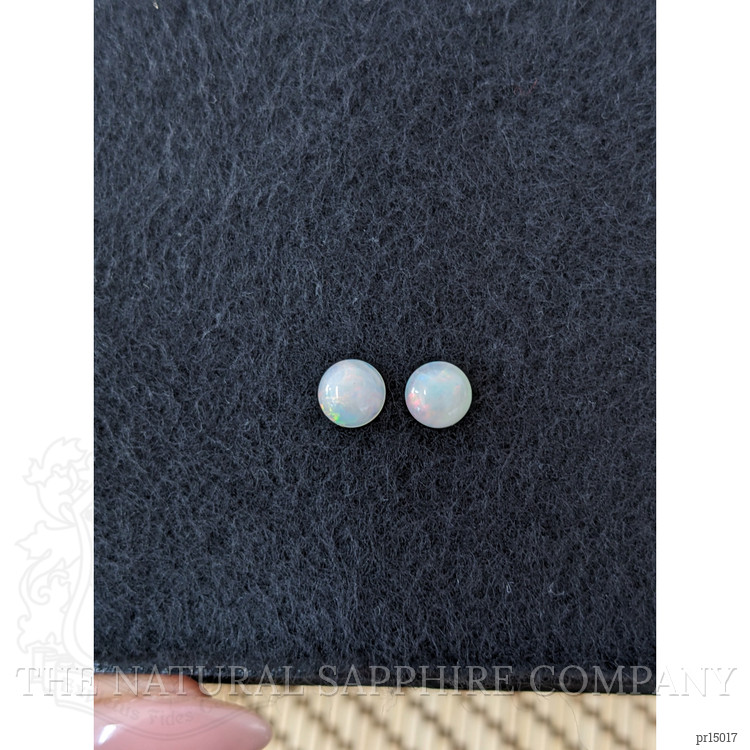 0.88 Ct.Tw. Multi Color Cabochon Opal Pair from Australia