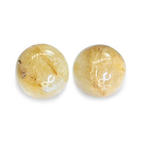 7.06 Ct.Tw. Round Rutilated Quartz Pair