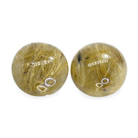 15.98 Ct.Tw. Round Rutilated Quartz Pair