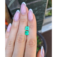 2.68 Ct.Tw.Total Carat Weight Emerald Pair from Colombia Life Style