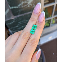 4.51 Ct.Tw.Total Carat Weight Emerald Pair from Colombia Life Style