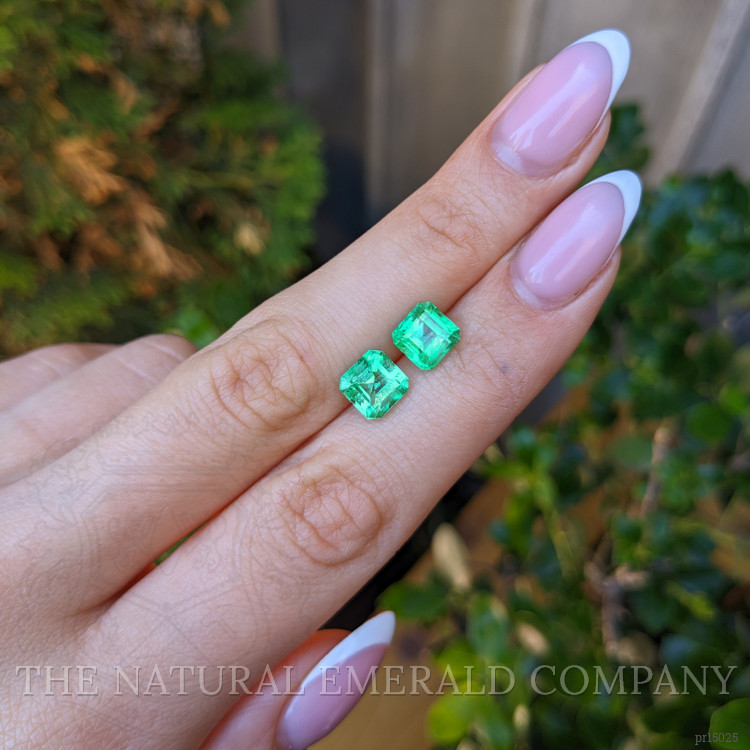 3.65 Ct.Tw. Emerald Pair from Colombia