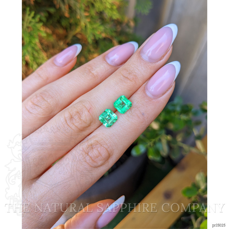 3.65 Ct.Tw. Emerald Pair from Colombia