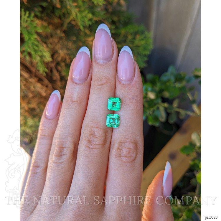 3.65 Ct.Tw. Emerald Pair from Colombia