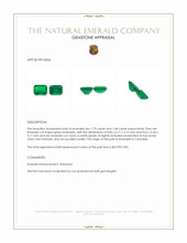 3.47&nbsp;Ct.Tw.Total Carat Weight Emerald Pair from Colombia Appraisal