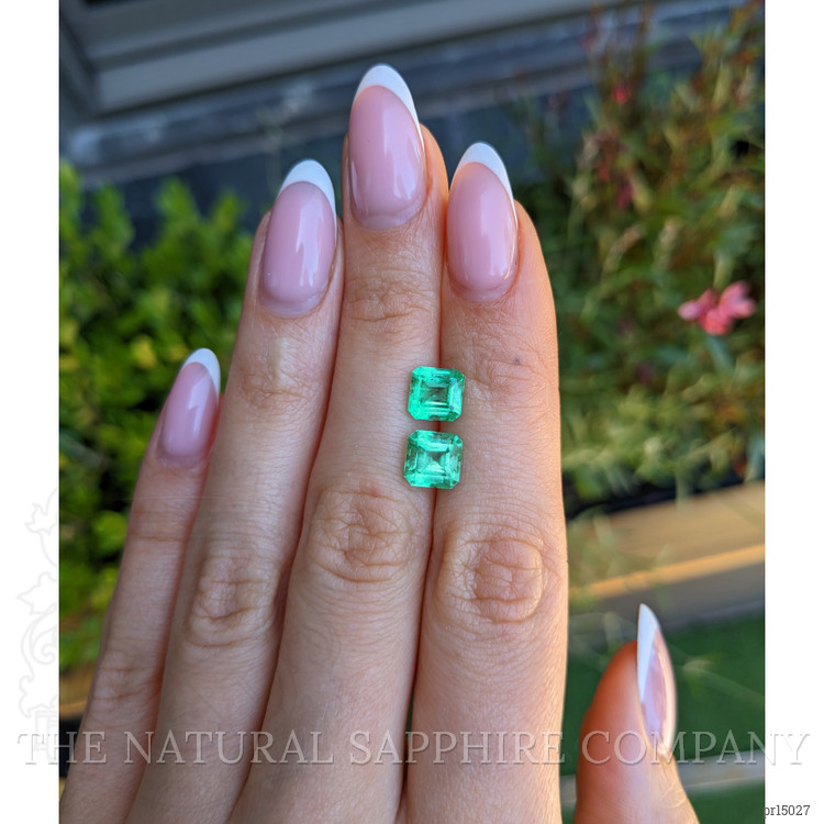 3.68 Ct.Tw. Emerald Pair from Colombia
