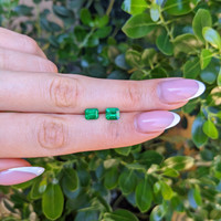 1.43 Ct.Tw.Total Carat Weight Emerald Pair from Colombia Life Style