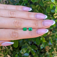 1.43 Ct.Tw.Total Carat Weight Emerald Pair from Colombia Life Style