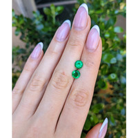 1.98 Ct.Tw.Total Carat Weight Emerald Pair from Colombia Life Style