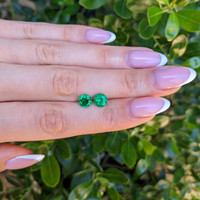 1.98 Ct.Tw.Total Carat Weight Emerald Pair from Colombia Life Style