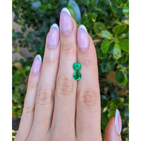 1.98 Ct.Tw.Total Carat Weight Emerald Pair from Colombia Life Style