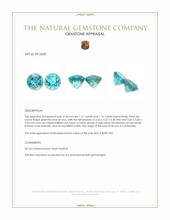2.43 Ct.Tw.Total Carat Weight Greenish Blue Zircon Pair from Cambodia Appraisal