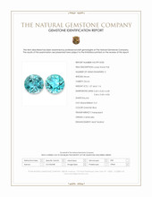 2.43 Ct.Tw.Total Carat Weight Greenish Blue Zircon Pair from Cambodia Scan Report