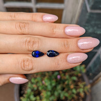 6.36&nbsp;Ct.Tw.Total Carat Weight Blue Sapphire Pair from Ceylon (Sri Lanka) Life Style