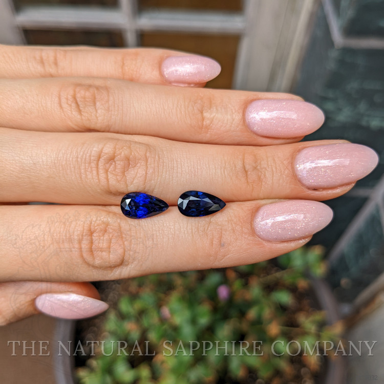 6.36 Ct.Tw. Blue Sapphire Pair from Ceylon (Sri Lanka)