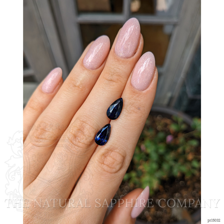 6.36 Ct.Tw. Blue Sapphire Pair from Ceylon (Sri Lanka)