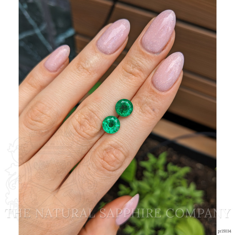 4.18 Ct.Tw. Emerald Pair from Zambia