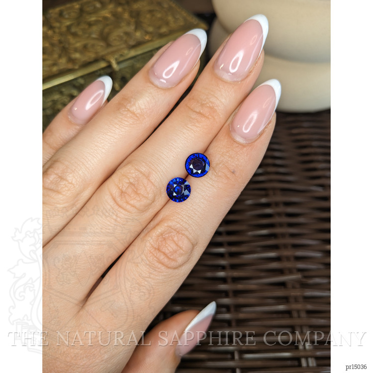 3.86 Ct.Tw. Blue Sapphire Pair from Ceylon (Sri Lanka)