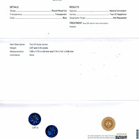4.40&nbsp;Ct.Tw.Total Carat Weight Blue Sapphire Pair from Ceylon (Sri Lanka) Scan Report