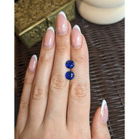 4.40&nbsp;Ct.Tw.Total Carat Weight Blue Sapphire Pair from Ceylon (Sri Lanka) Life Style