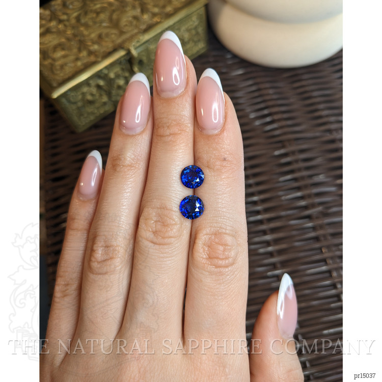 4.40 Ct.Tw. Blue Sapphire Pair from Ceylon (Sri Lanka)