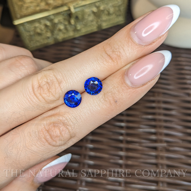 4.40 Ct.Tw. Blue Sapphire Pair from Ceylon (Sri Lanka)