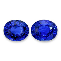 5.70&nbsp;Ct.Tw.Total Carat Weight Blue Sapphire Pair from Ceylon (Sri Lanka) Video