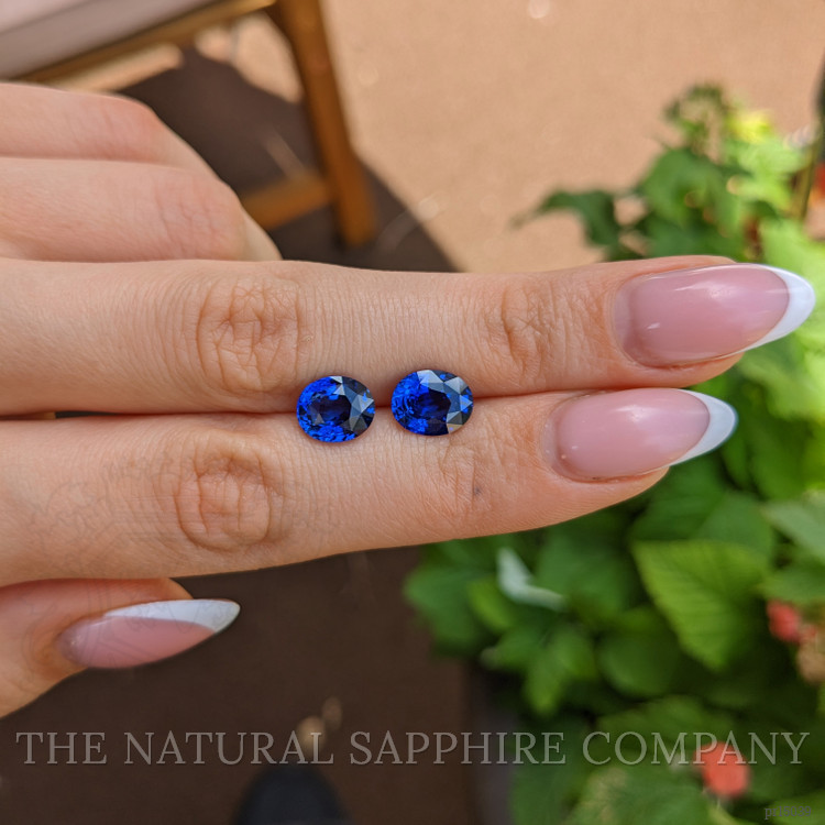 5.70 Ct.Tw. Blue Sapphire Pair from Ceylon (Sri Lanka)