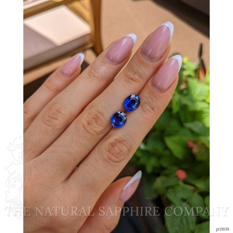 5.70 Ct.Tw. Blue Sapphire Pair from Ceylon (Sri Lanka)