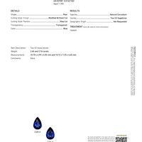 5.36&nbsp;Ct.Tw.Total Carat Weight Blue Sapphire Pair from Ceylon (Sri Lanka) Scan Report