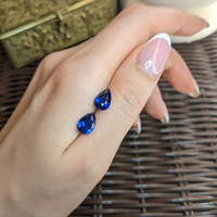 5.36&nbsp;Ct.Tw.Total Carat Weight Blue Sapphire Pair from Ceylon (Sri Lanka) Life Style