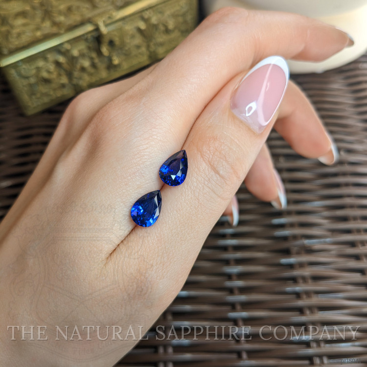 5.36 Ct.Tw. Blue Sapphire Pair from Ceylon (Sri Lanka)