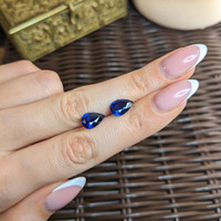 5.36&nbsp;Ct.Tw.Total Carat Weight Blue Sapphire Pair from Ceylon (Sri Lanka) Life Style