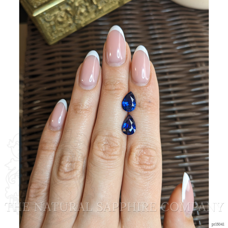 5.36 Ct.Tw. Blue Sapphire Pair from Ceylon (Sri Lanka)