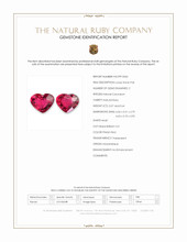 1.21&nbsp;Ct.Tw.Total Carat Weight Pinkish Red Ruby Pair from Mozambique Scan Report