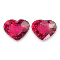 1.21&nbsp;Ct.Tw.Total Carat Weight Pinkish Red Ruby Pair from Mozambique Video