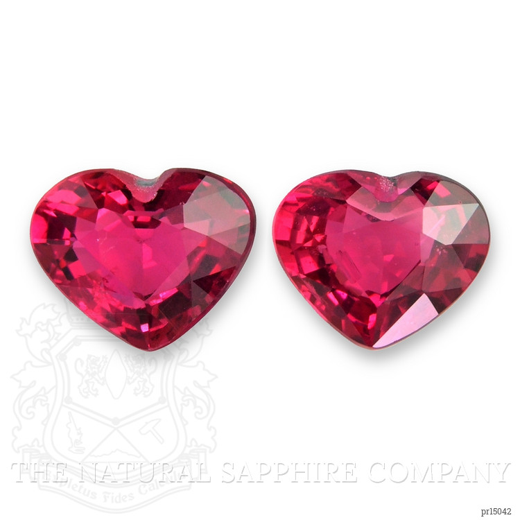 1.21 Ct.Tw. Pinkish Red Ruby Pair from Mozambique