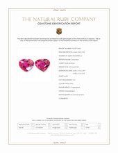 1.10&nbsp;Ct.Tw.Total Carat Weight Pinkish Red Ruby Pair from Mozambique Scan Report