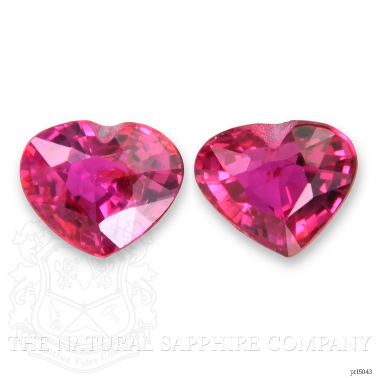 1.10 Ct.Tw. Pinkish Red Ruby Pair from Mozambique