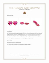 1.21&nbsp;Ct.Tw.Total Carat Weight Pinkish Red Ruby Pair from Mozambique Appraisal