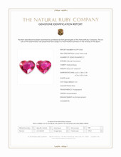 1.21&nbsp;Ct.Tw.Total Carat Weight Pinkish Red Ruby Pair from Mozambique Scan Report