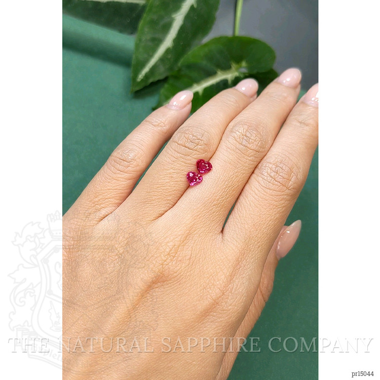 1.21 Ct.Tw. Pinkish Red Ruby Pair from Mozambique