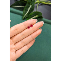1.24&nbsp;Ct.Tw.Total Carat Weight Ruby Pair from Mozambique Life Style