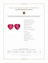 1.11&nbsp;Ct.Tw.Total Carat Weight Pinkish Red Ruby Pair from Mozambique Scan Report