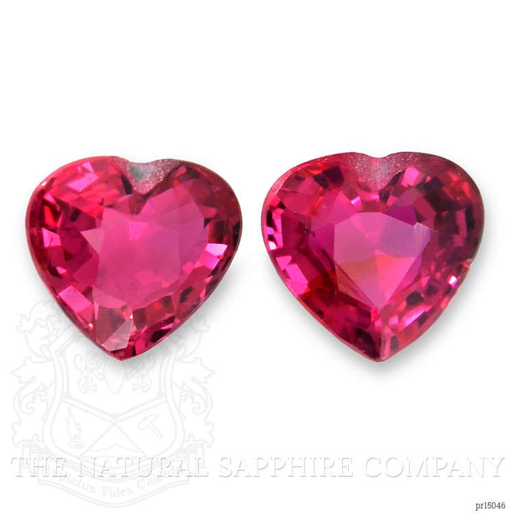 1.11 Ct.Tw. Pinkish Red Ruby Pair from Mozambique