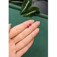 1.11 Ct.Tw.Total Carat Weight Pinkish Red Ruby Pair from Mozambique Life Style