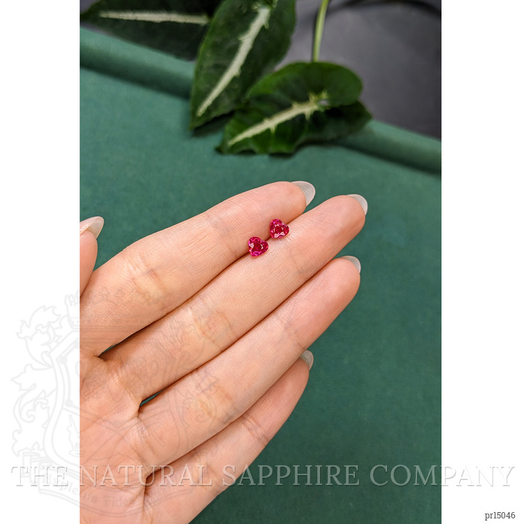 1.11 Ct.Tw. Pinkish Red Ruby Pair from Mozambique