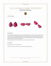 1.25&nbsp;Ct.Tw.Total Carat Weight Purplish Red Ruby Pair from Mozambique Appraisal
